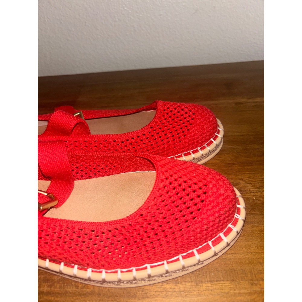 Rothy's The Espadrille Mary Jane in Red Hot 8.5 worn once - Picture 4 of 6